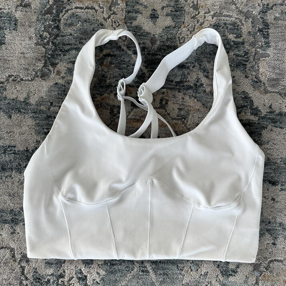 Free People White Strappy Sports Bra